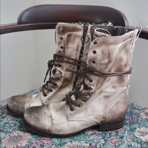 Jeffery Campbell Satin Distressed ALL Boot